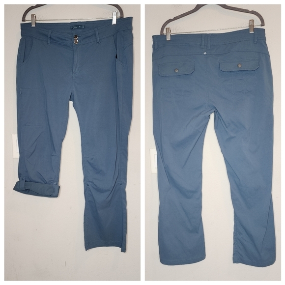 Prana Pants - Prana Halle Roll Up Convertible blue straight active pants outdoor hiking sz 16